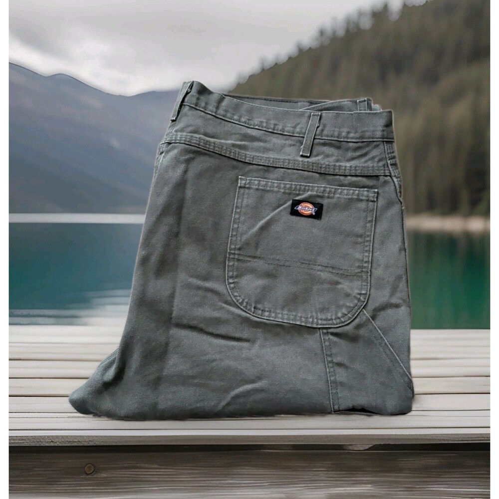 DICKIES CARPENTER DUCK CANVAS WORK WEAR RELAXED FIT OVER THE BOOT MENS 44X30 EUC